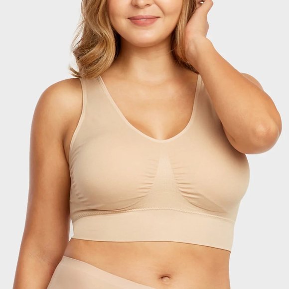 LADIES SEAMLESS PLUS SIZE SPORTS BRA PACK OF 6 - Picture 2 of 6